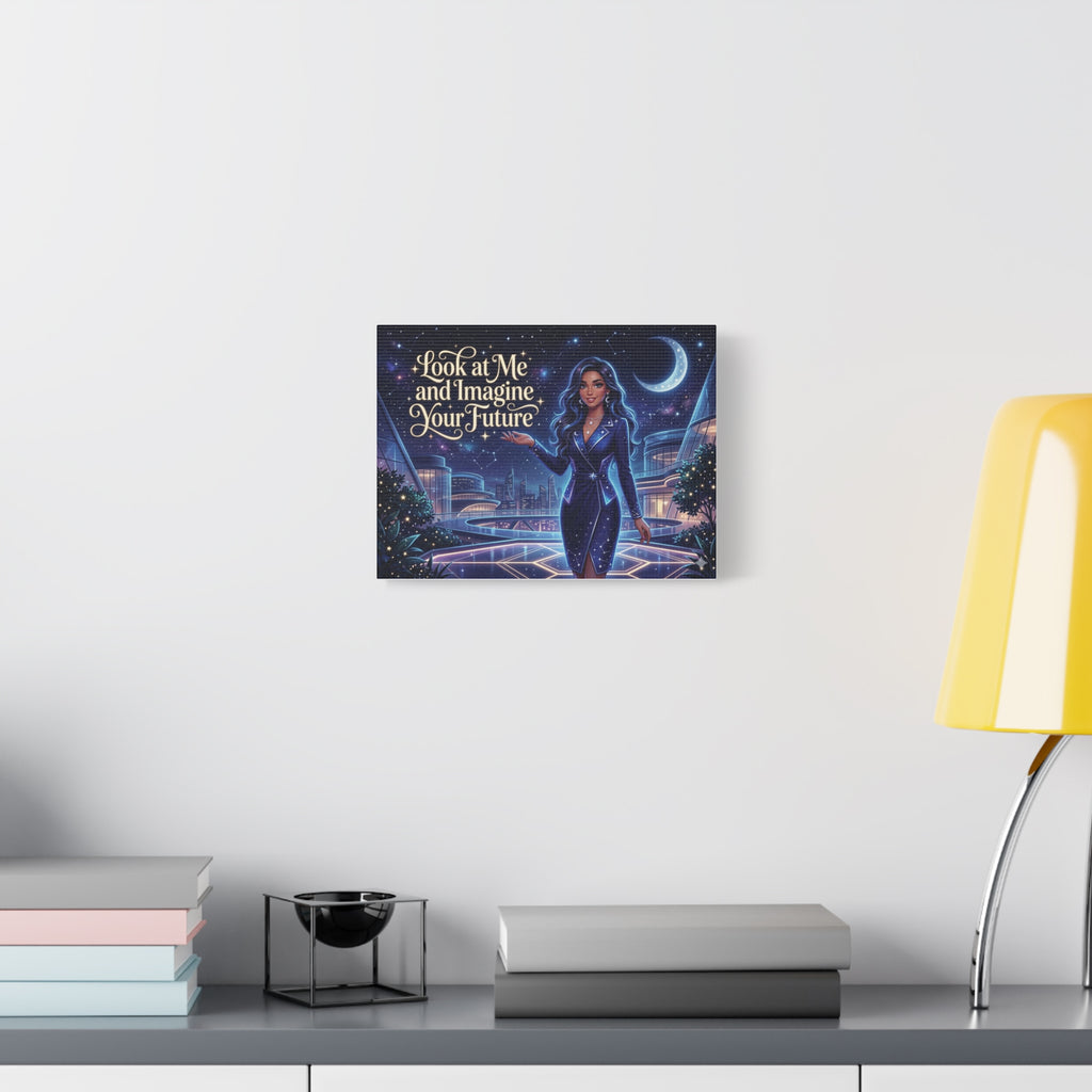 Inspirational Wall Art  — “Look at Me and Imagine Your Future” Night Sky Illustration