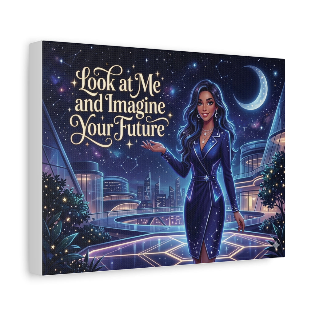Inspirational Wall Art  — “Look at Me and Imagine Your Future” Night Sky Illustration