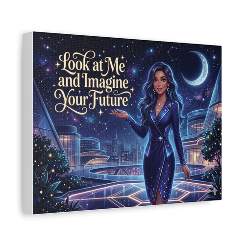 Inspirational Wall Art  — “Look at Me and Imagine Your Future” Night Sky Illustration